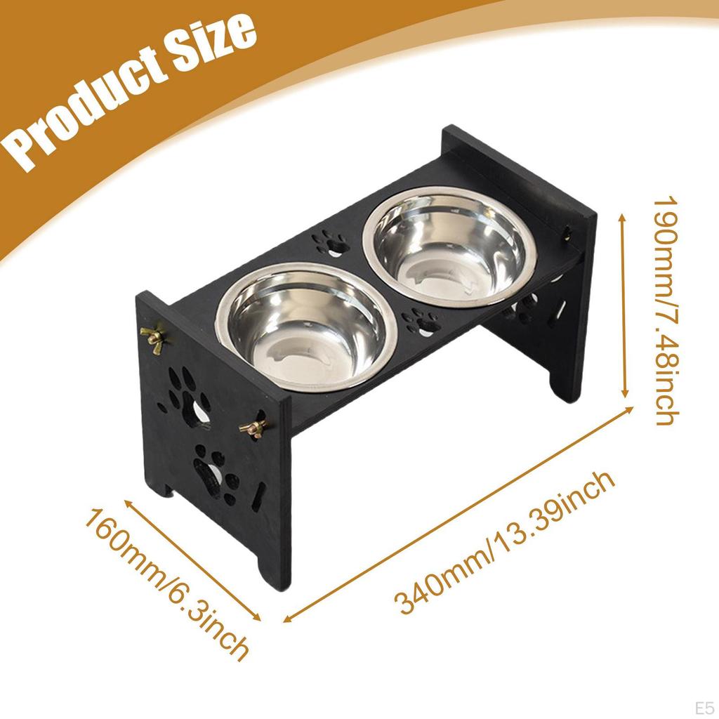Elevated Cat Bowls Feeding Raised Station Pet Feeder for Dogs Cats