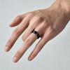 Men's Black Matte Titanium Steel Ring - Wear-Resistant, Colorfast, Versatile, and Trendy"