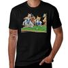 Dogs Playing Pool After Cassius Coolidge By Jorge Torrones Oil On Black Velvet Tshirt Athletic Fit Sports Short Sleeve Top
