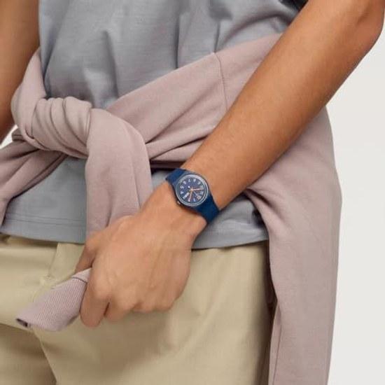 Swatch wristwatch TRENDY LINES NIGHT SO28I700 blue