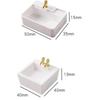 White Dollhouse Bathroom Sinks Golden Tap Miniature Dollhouse Sink  Dollhouse Accessories