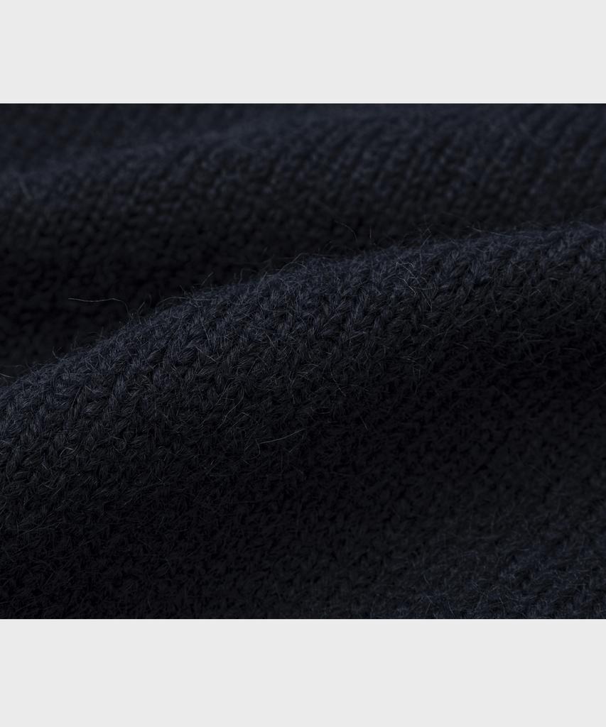 LETTERCOMO Daily Wool Round Knit Navy