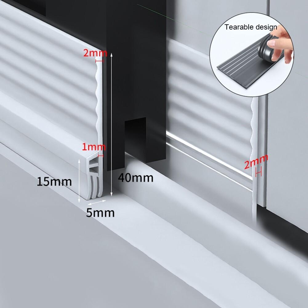 TPE Sliding Window Seal Strip Self Adhesive Triple Sound Insulation Windproof Anti-Cold Door Under Flexible Weatherstrip Gap