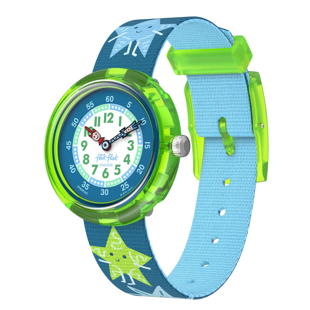 

Flick Flak STARRY GLOW FBNP242 Зеленые Часы [Swatch] Для Мальчиков зелёный