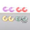 New Boho 4 pair/set Multicolor Acrylic Small Hoop Earrings Original Resin Geometric C Shape Drop Earring Jewelry Sets for Women