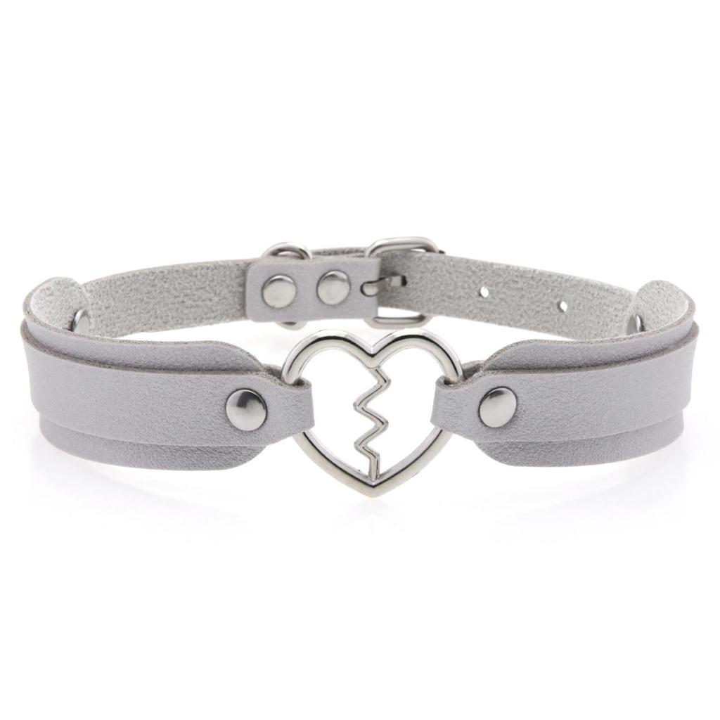 Collane con Ciondolo a Cuore Gotico Sexy alla Moda Vintage Gioielli Regalo Cuore Gotico in Pelle Collana Choker Punk da Donna Harajuku