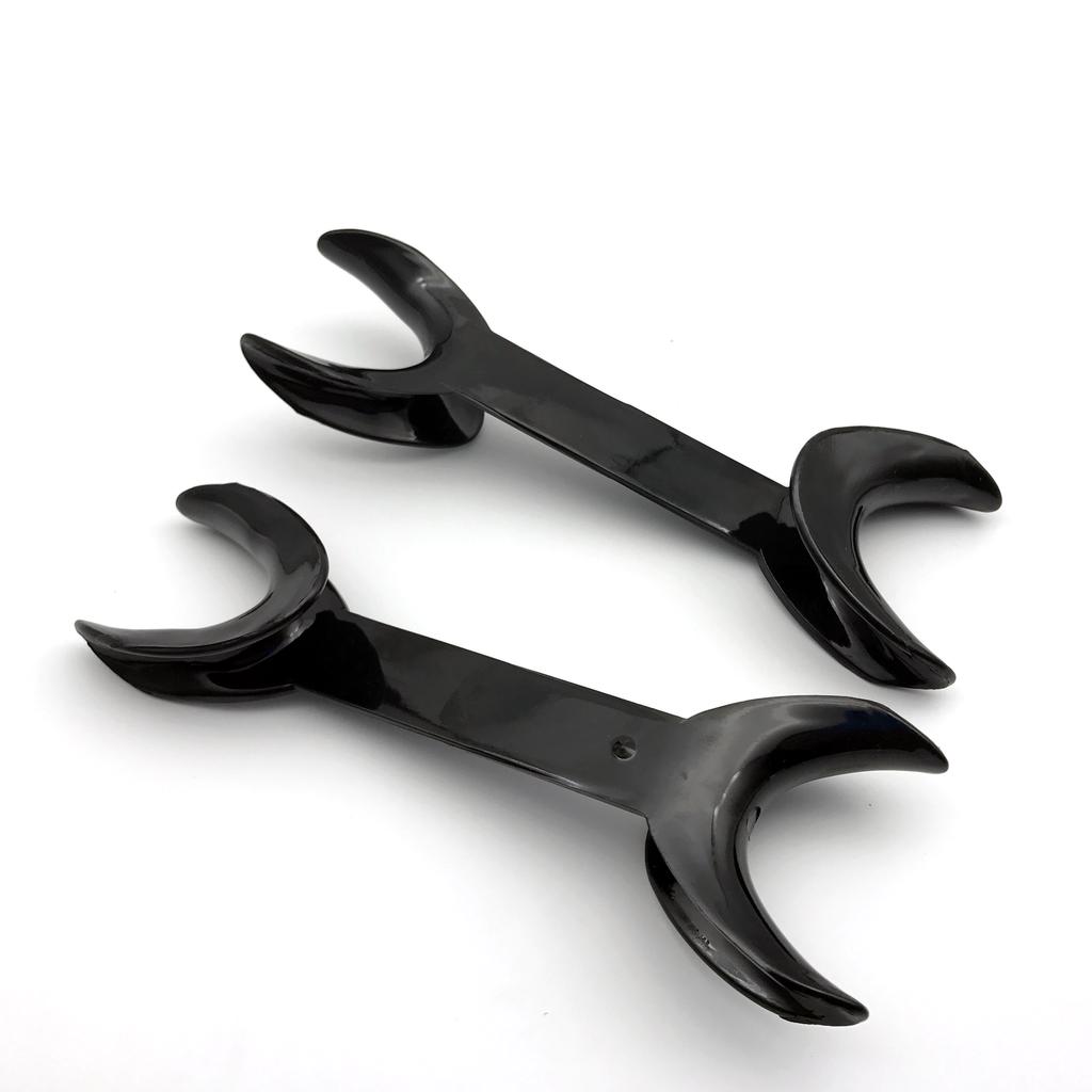 4 szt. Dental dwugłowy w kształcie litery T wewnątrzustny rozwieracz wargi otwieracz czarny zwijacz stomatologiczny Dental otwieracz do ust