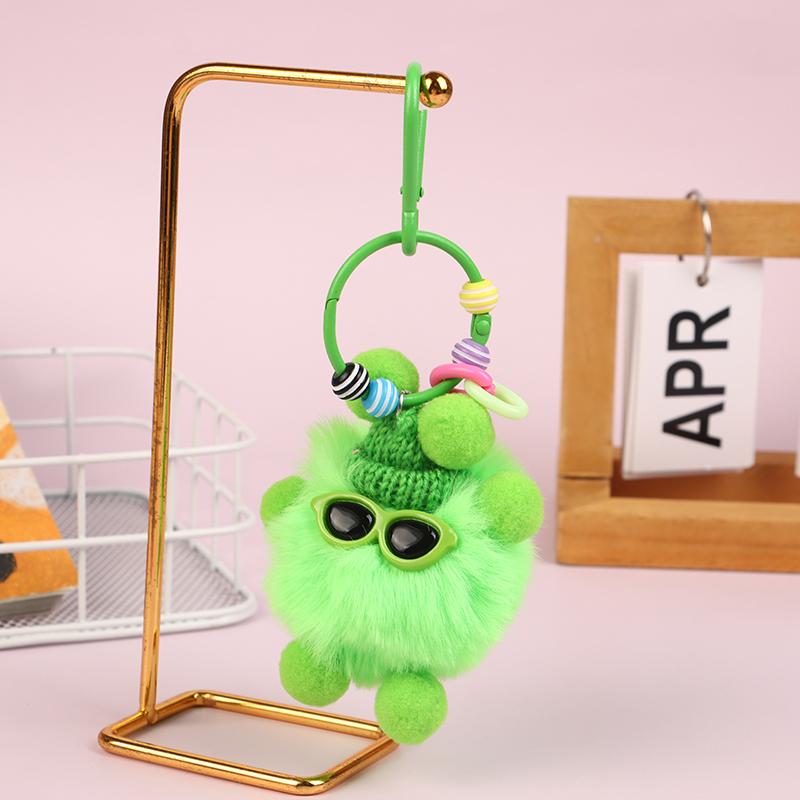 Coal Ball Colorful Bag Pendant Plush Keychain Imitation Plush Pendant Hair Pendant