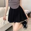 Ballet Style Casual Shorts Women's Summer Hot Pants Gray Sport High Waisted Sport Pleated Wide Leg Culottes