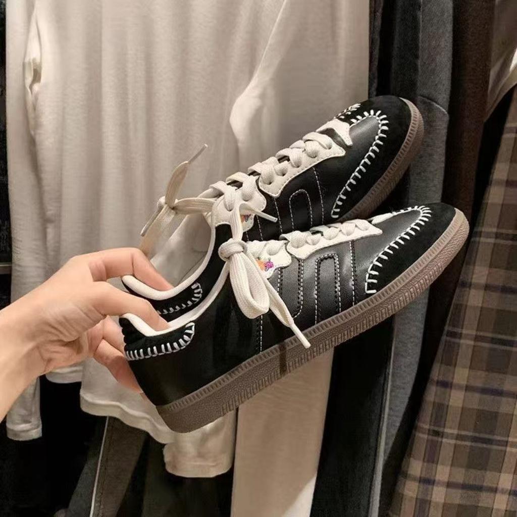 Autumn Casual Shoes New Retro Limited Stitching Forrest Gump Shoes Flat-soled German Training Shoes Low-top American Niche