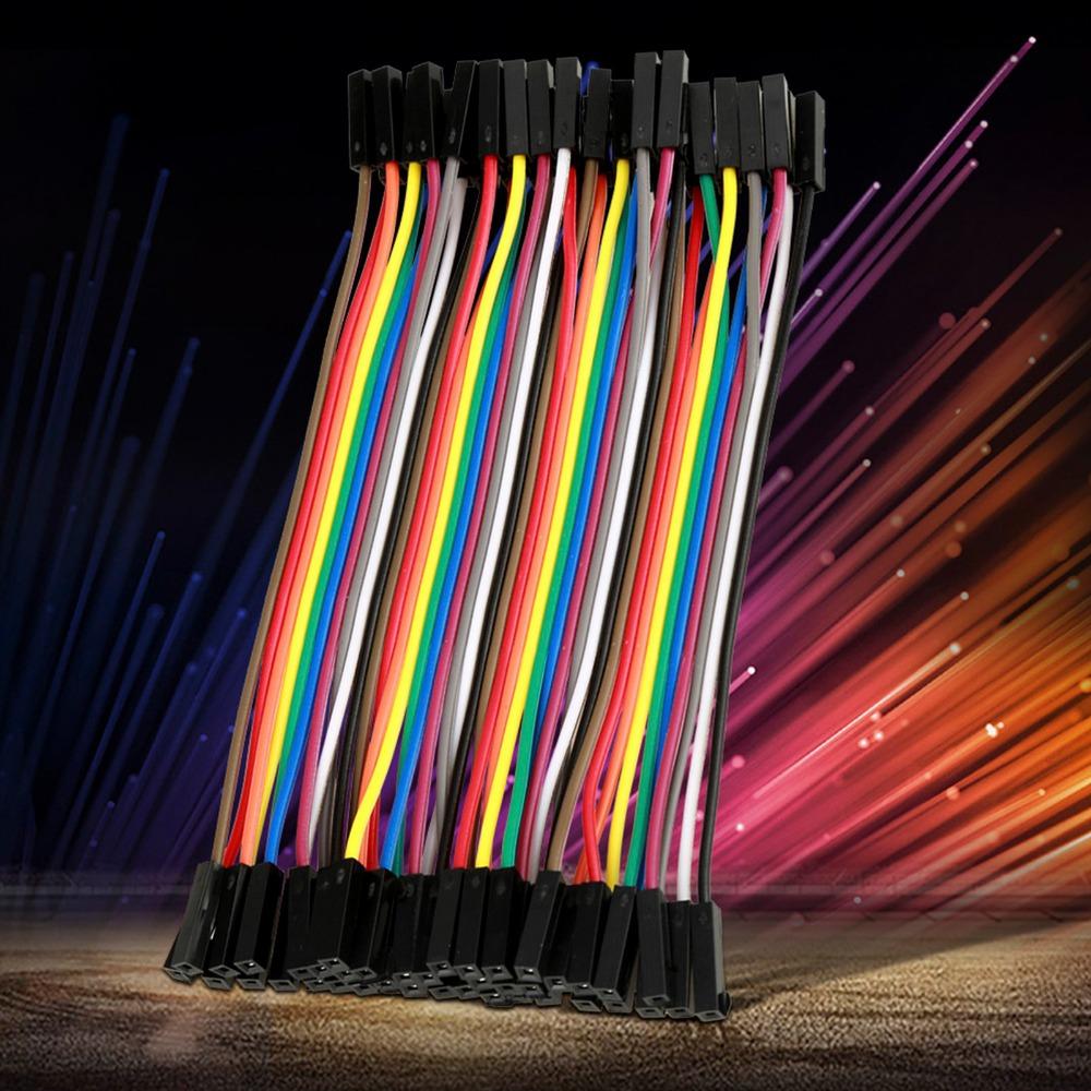 5 PCS 40 Pin Female to Female Dupont Wire Colorful Breadboard Jumper Wires  for Raspberry PI