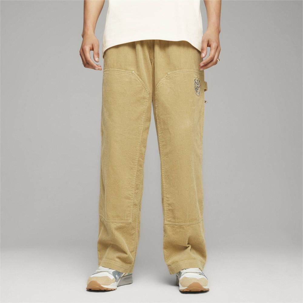 PUMA x RHUIGI Corduroy Drawstring Casual Long Pants FW23 Men Bottoms Sandy-Beige 620891-84