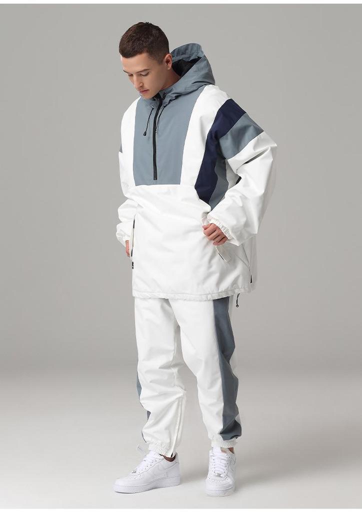 Unisex Hip Hop Style Waterproof & Windproof Snowboard Suit Set