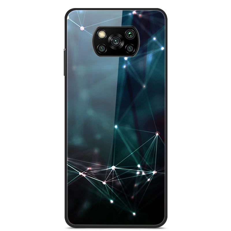 Glass Back Cover For Xiaomi Poco X3 Pro Poco X3 NFC Case Tempered Glass Case For Xiaomi Mi 10T Lite Case Funda POCO X 3 PRO Case