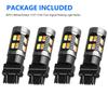 10X Led Light Dual Color Bulb T25 3157 P27-7W 5630 20Smd Canbus Car Brake Reverse Lamp Turn Signal White Amber