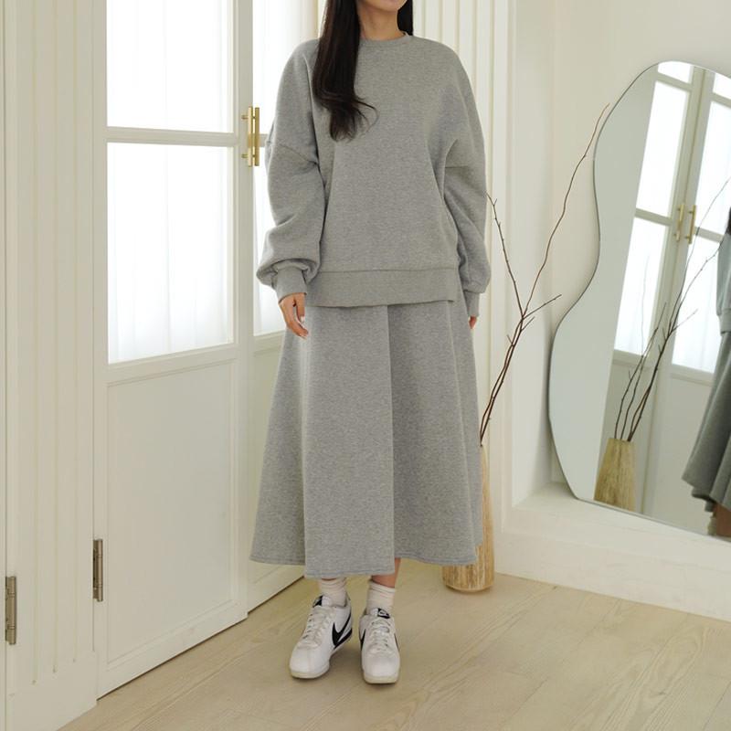 Plus-Size Autumn Slimming Two-Piece Skirt Set for Women - Small Chic Style