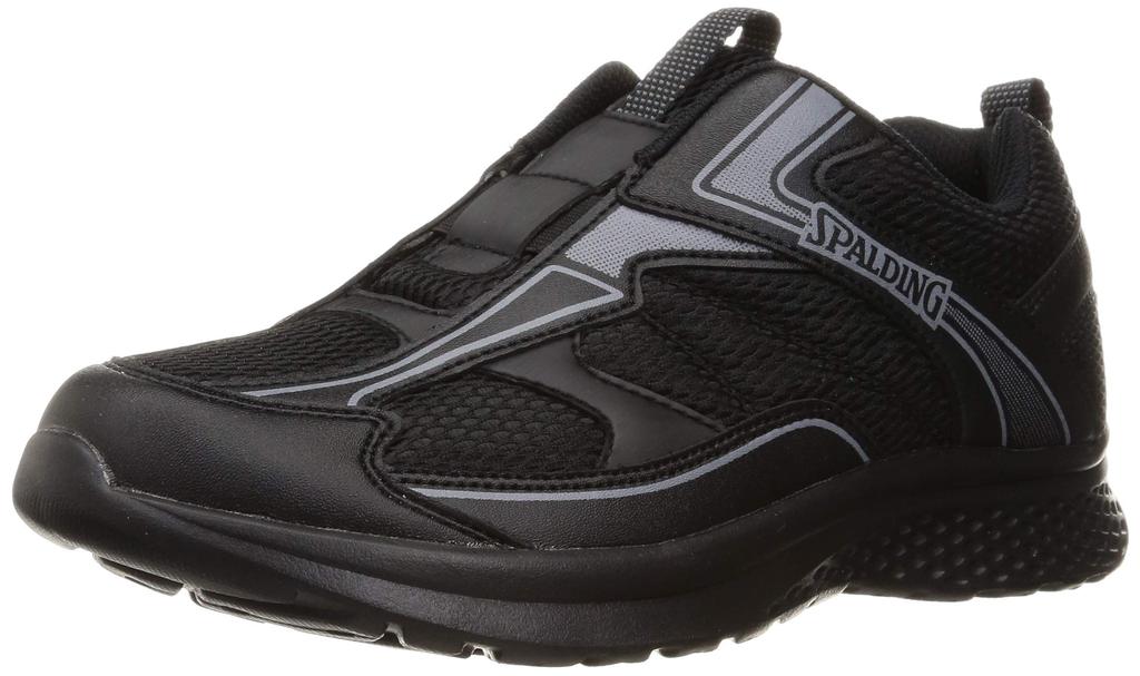 SPALDING JIN 3810 Men's Lightweight Water-Repellent Walking Sneakers, Size 4E, Black, Size 25.0 Cm