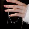 S925 Starry Zircon Water Drop Necklace For Women, Fashionable And Simple, New Minimalist Style, Short Clavicle Chain