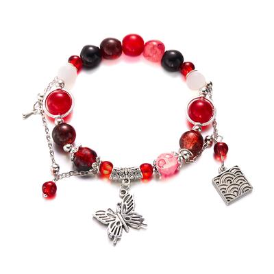 Chinese Anime Tian Guan Ci Fu Red Beaded Bracelet for Women INS Popular Handmade Blessing Pendant Bracelet Jewelry Birthday Gift