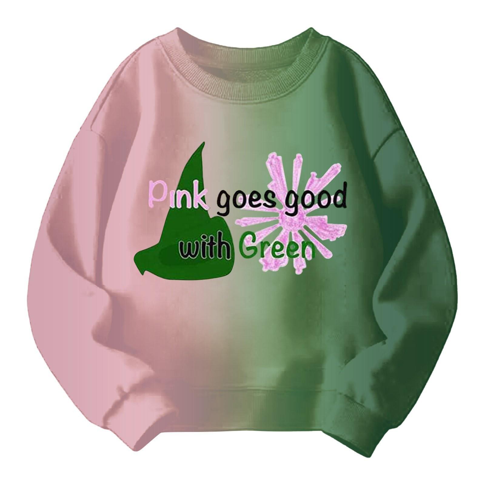 

Kids Fashion Round Neck Witch Printed Casual Sweatshirt 100