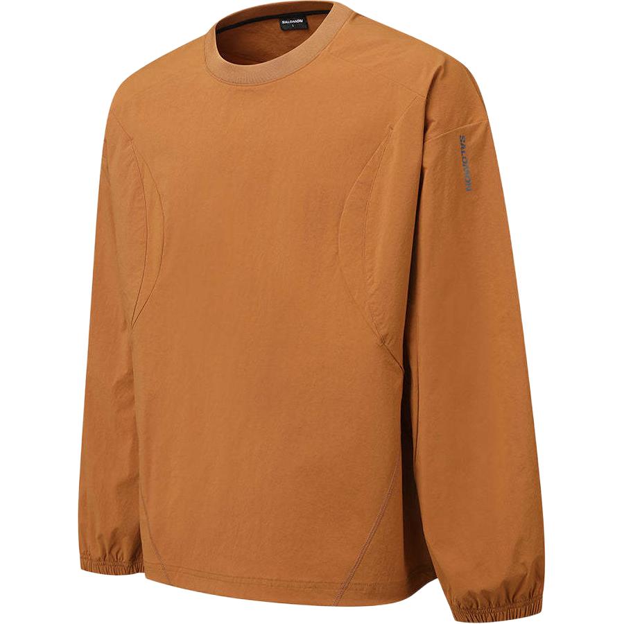 Salomon Loose Fit Letter Print Crew Neck Sweatshirt Unisex tops Slate C28031