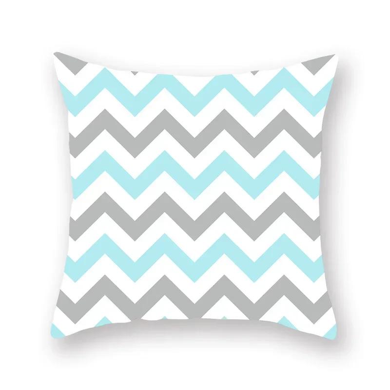 New 45*45Cm Color Teal Blue Cushion Cover Pillow Cases Arrow Geometric For Living Room Home Sofa Chair Decorative Pillowcases