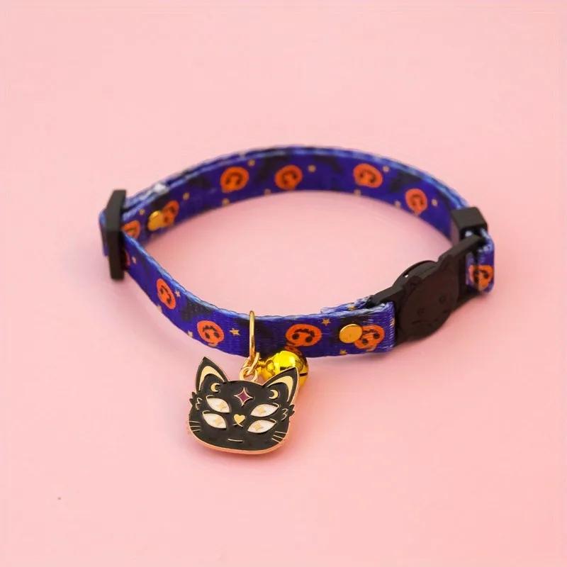 

Товары для питомцев Серия лент на Хэллоуин Ошейник для кошки и собаки Призрак Паук Череп Тыква Ошейник 16-32CM