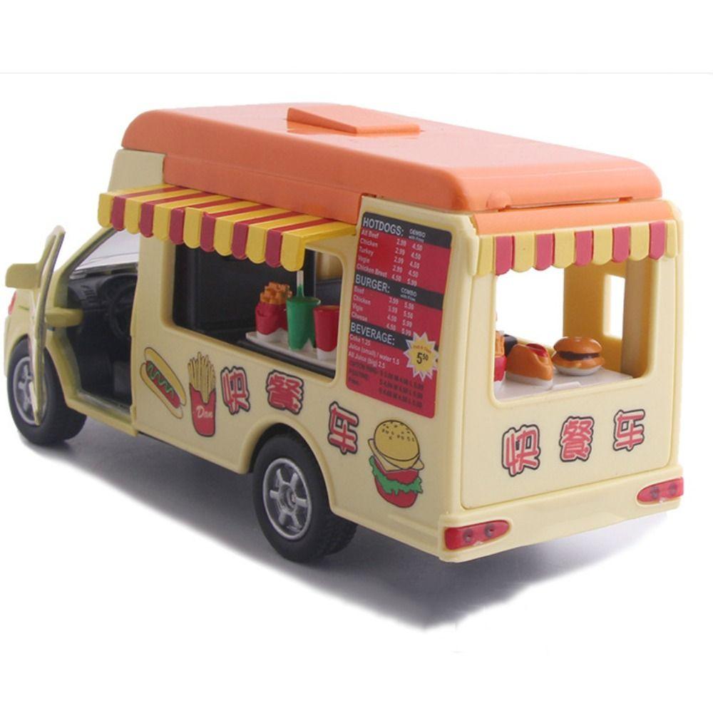 Inertia Food Truck Store Car Toy ABS Children's Toy Car Simulation Ice Cream Truck  Kids Baby Gift