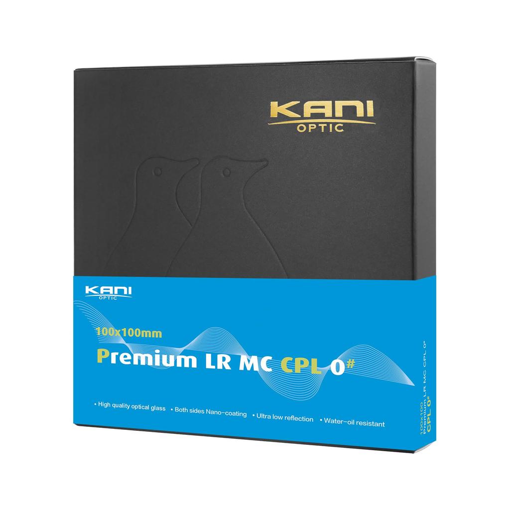 KANI 100mm Wide Square PL ZeroSharp Series Premium LR MC CPL Natural Circular Polarizing Filter with Low and Nano Coating Filter, 0# Reflection,