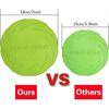 TTMA Dog Flying Disc, 2 Pack 7 Inch Natural Rubber Floating Flying Saucer Dog  for Both Land and Water (Green + Orange)