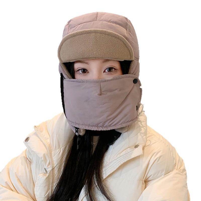 Men And Women Can Wear Lei Feng Hats, Masks Are Integrated, Windproof, Cold-Proof And Warm In Winter, Cycling Outdoor Ski Caps, Northeast Hats