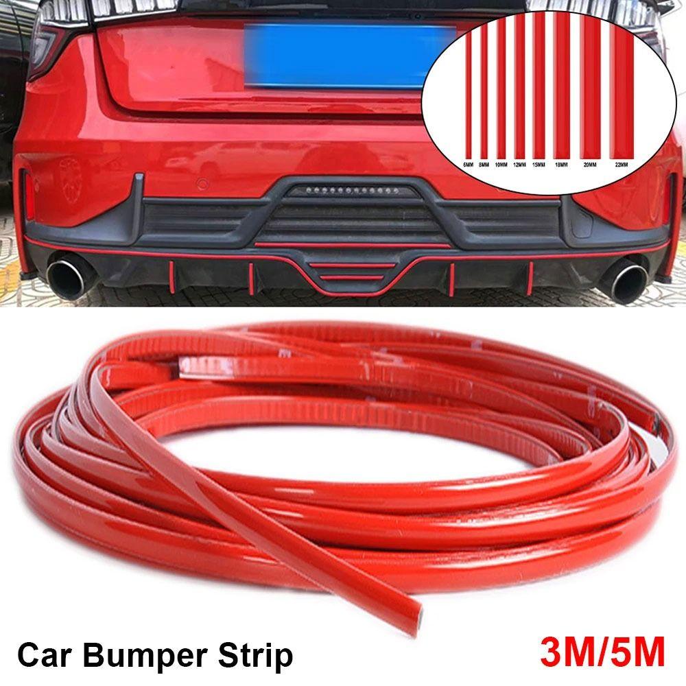 1Roll Thickened Car Bumper Sticker 3M/5M Self-adhesive Bumper Strip Prevent Body Scratches