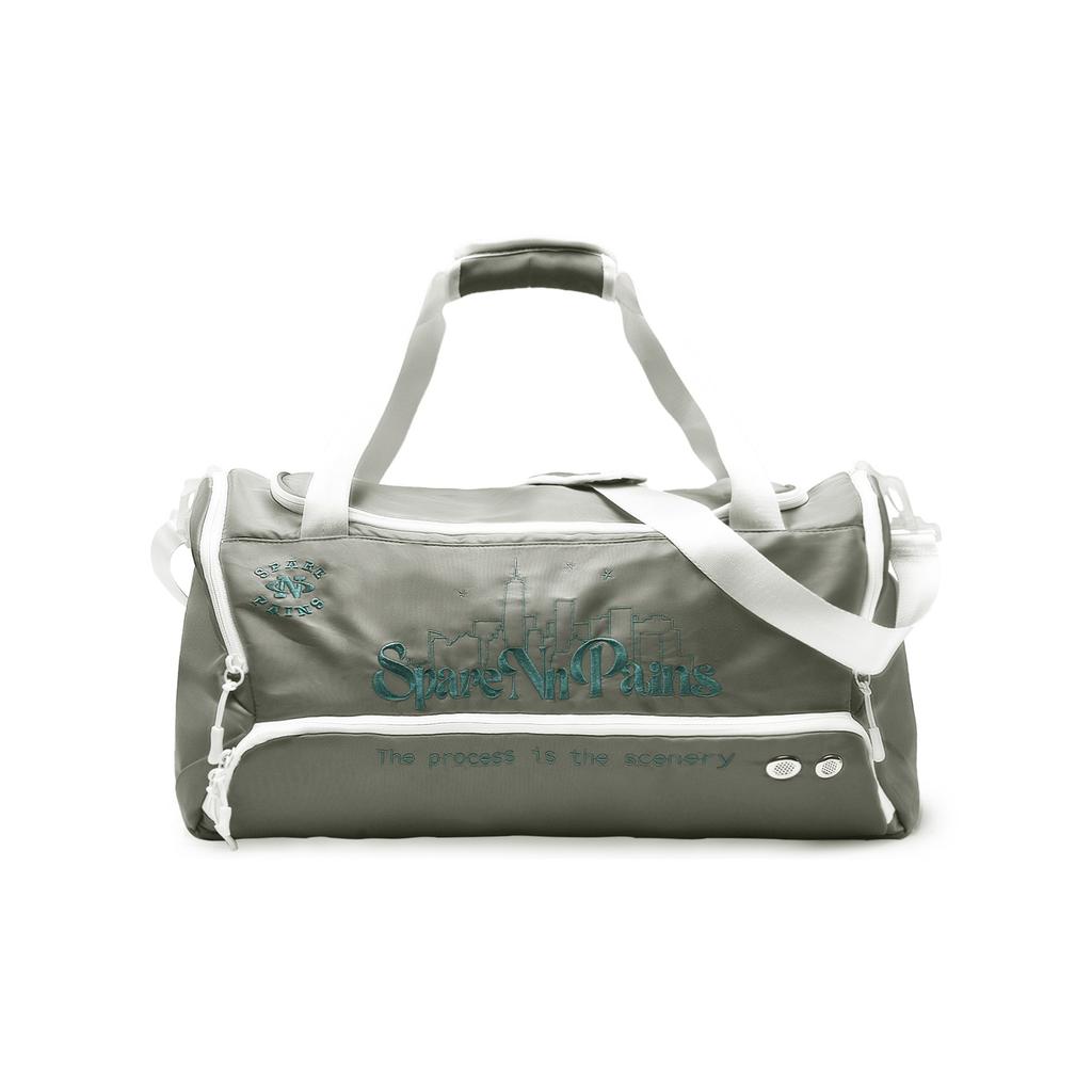 Spare No Pains Polyester Gym Bag Large Unisex White s2001X