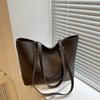 Retro large-capacity commuter bag women's 2025 new trendy fashion Korean version tote bag versatile shoulder handbag women