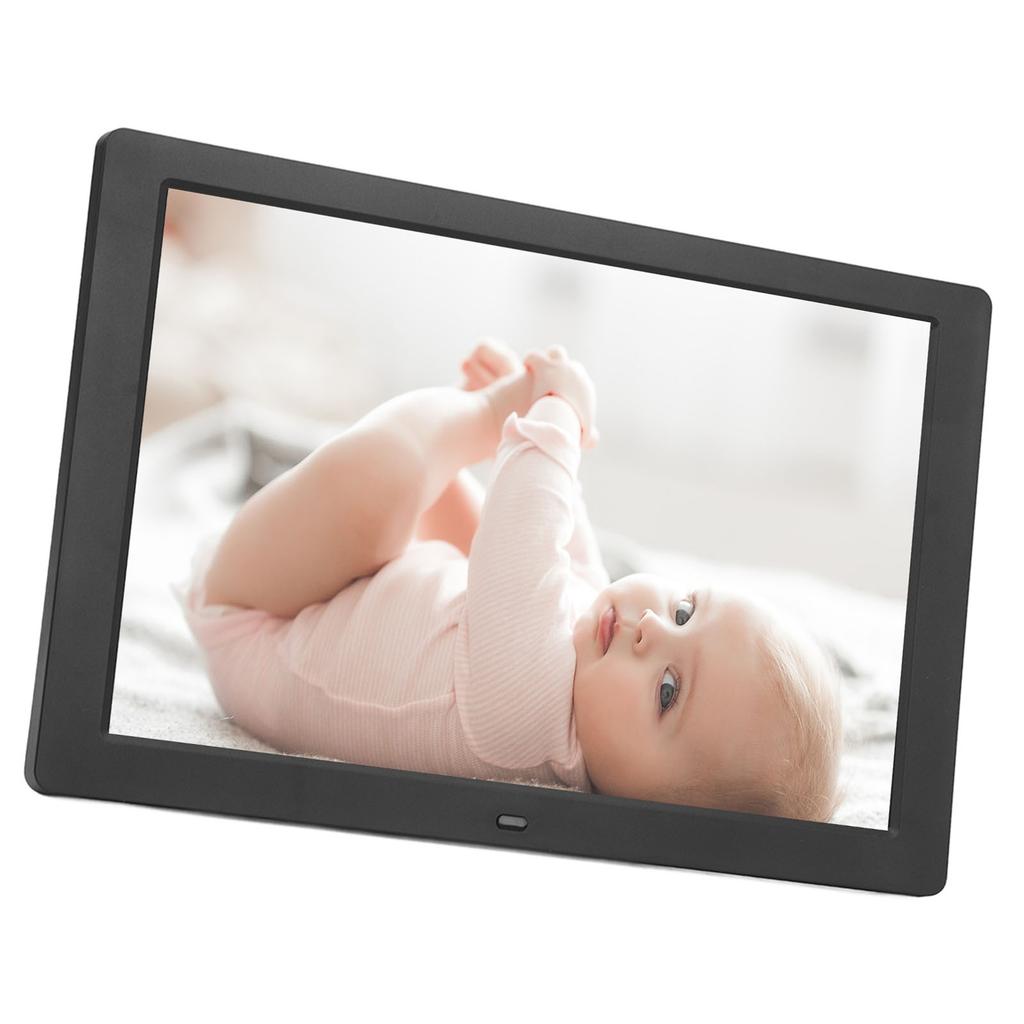 12,1 Zoll Digitaler Bilderrahmen IPS Full Fit HD-Bildschirm Digitaler Bilderrahmen Elektronisches Fotoalbum mit Fernbedienung 100–240V DPF LD 2.4 1201 US-Stecker