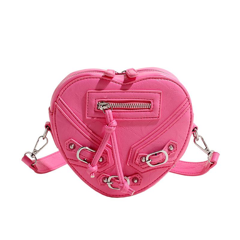 Bags Personality Love Small Bag 2025 New Korean Version Fashion Rivet Trend Ins Internet Celebrity Ladies Messenger Bag