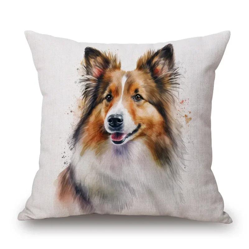 Jack Russell Yorkshire Labrador Dachshund Poodle Dalmatian Pet Dog Poster Art Cushion Cover Pillow Case
