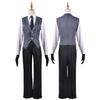 [NIUKACOS] Black Butler Sebastian Cosplay Costume - Butler Outfit, Tailcoat, Shirt, Vest, Pants, Tie, Brooch - Anime Costume, Manga Cosplay, Adult Siz