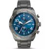 Bronson Chronograph Blue Dial Grey Steel Strap Watch for Men - FS5711
