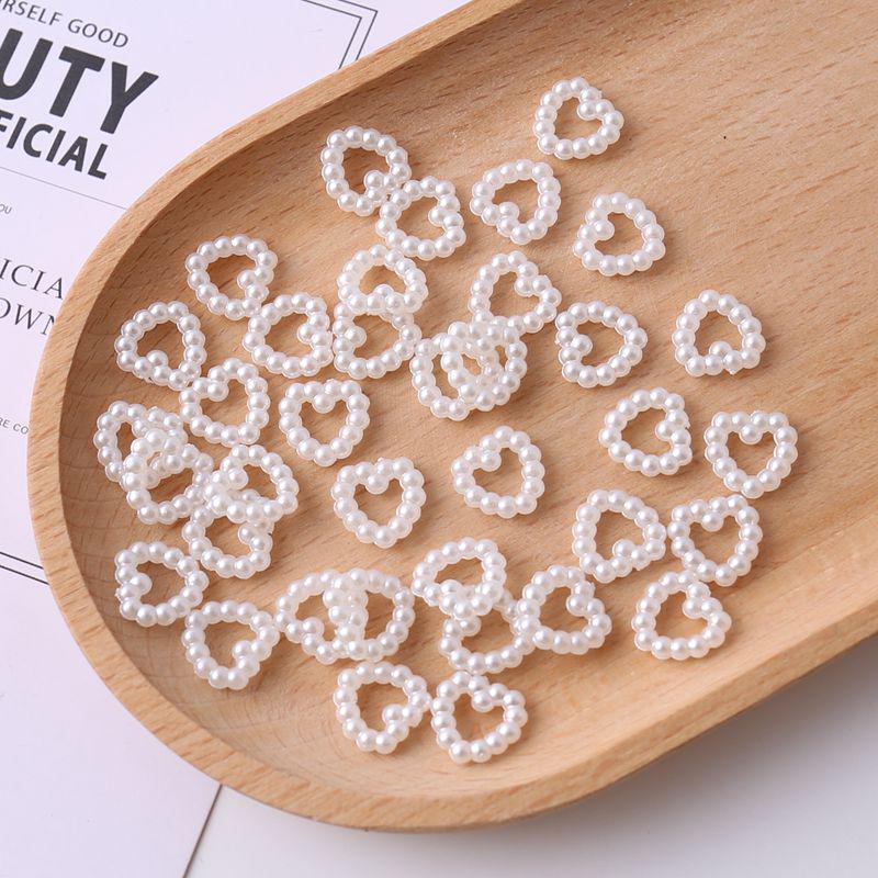 Fairy Pearl White Star Heart Bow Handmade Hair and Phone Case DIY Accessories