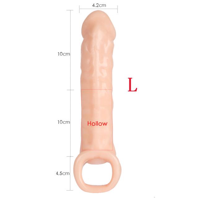 Penis Extender Sex Toys For Men Reusable Condom Dick Sleeve Male Realistic Cock Delay Penis Sleeve