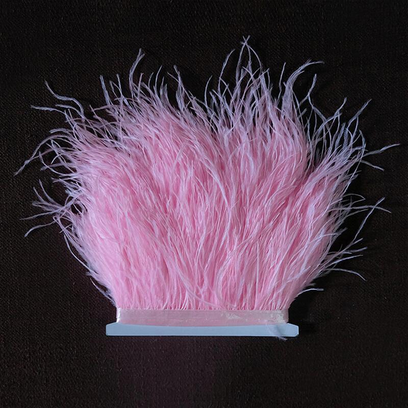 Natural Ostrich Feather Ribbon Trim 10M Diy Sewing Decor for Wedding Dress Clothing Craft Needlework Handicraft Feather Cloth