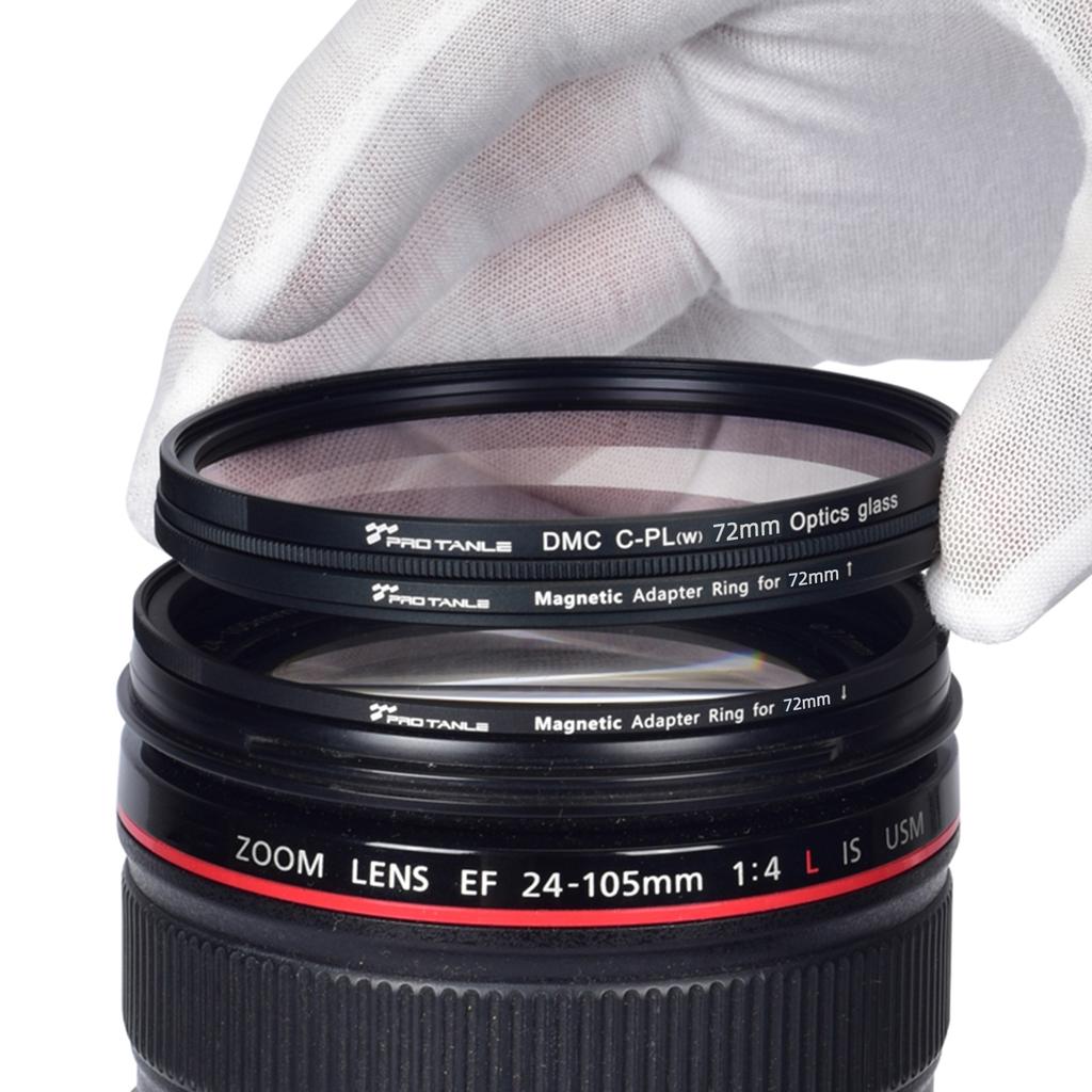 PRO TANLE Magnetic Filter Adapter Ring Kit 82mm Ring Adapter for Filter and Lens Magnetic Adapter Ring for Converting