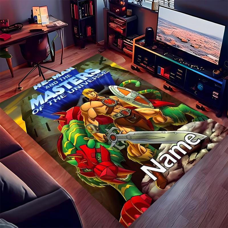Custom Personalization He-Man and the Masters of the Universe Print Area Rug - Soft, Washable Non-Slip Indoor Mat,Living Room,Home&Office Decorative R