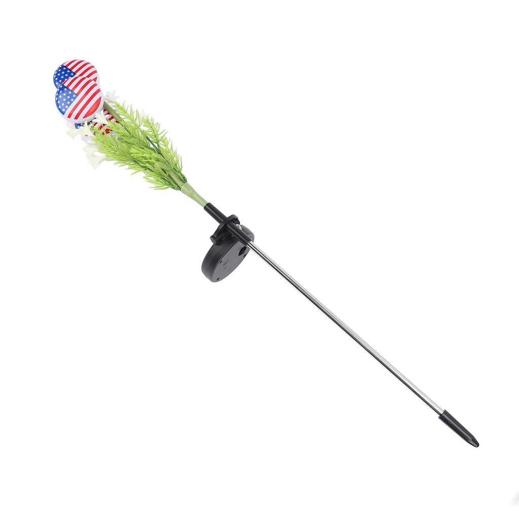 Amerikan Bayrağı Güneş Işığı LED Su Geçirmez Toprağa Sabitlenebilir Çim Lambası Bağımsızlık Günü Dekorasyonu fo