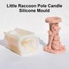 3D Bear Candle Molds Tree Cave Bear Silicone Mould Plaster Molds Scented Candle Molds for Chocolate Fondant Decorations
