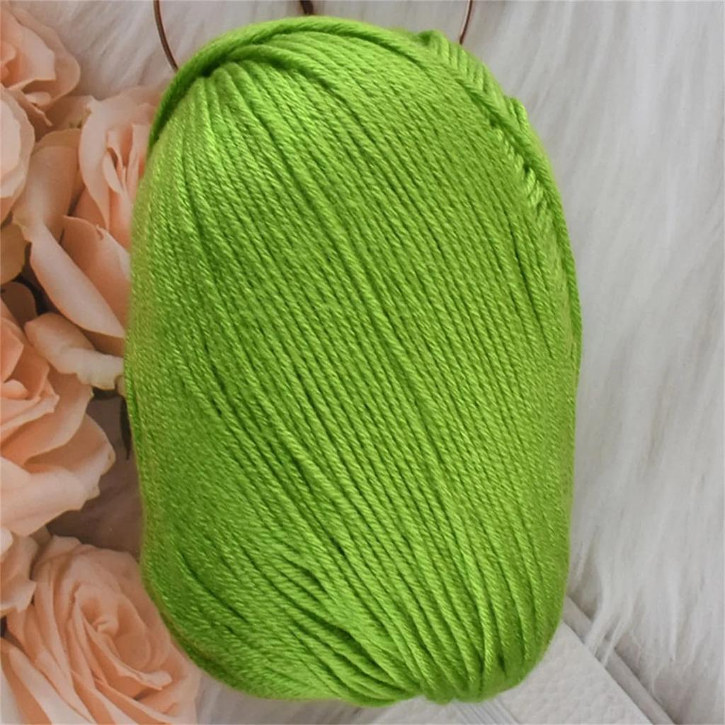 50g Silk Protein Villus Yarn Soft Worsted Hand Knitting Thread 60%Silk Protein 30%Wool 10%Cashmere Skin Friendly Yarn 110m/120yd