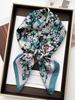 Luxury Floral Print Satin Women's 70cm Square Scarves Scarf Simple Bandana Small Hijab Wrap Hairbands Foulard Shawl