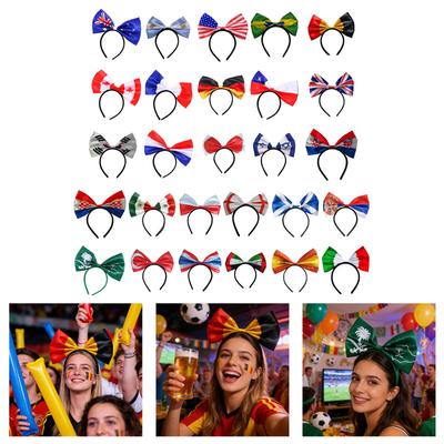 Set Of 6 Piece 2026 Football Event Headbands Country Flag Pattern Deal For Sports Event And Festival Gatherings