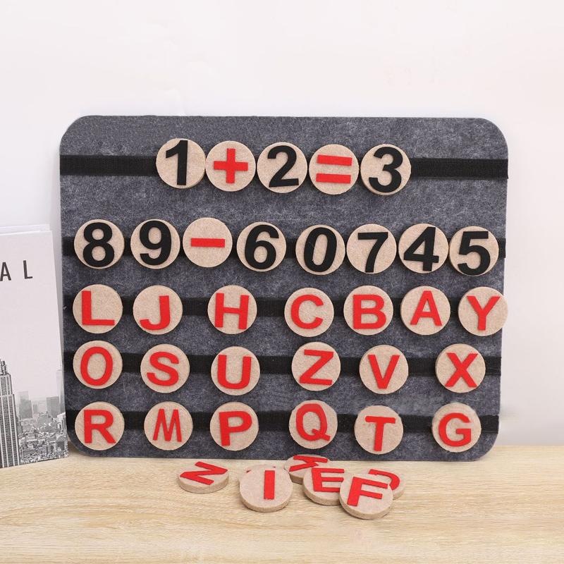 

New digital ornaments puzzle game felt technology digital letter shape home crafts красный